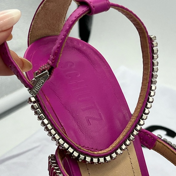 Beautiful/ high-quality Schutz shoes gorgeous color hot pink size 6 almost new - Picture 3 of 11